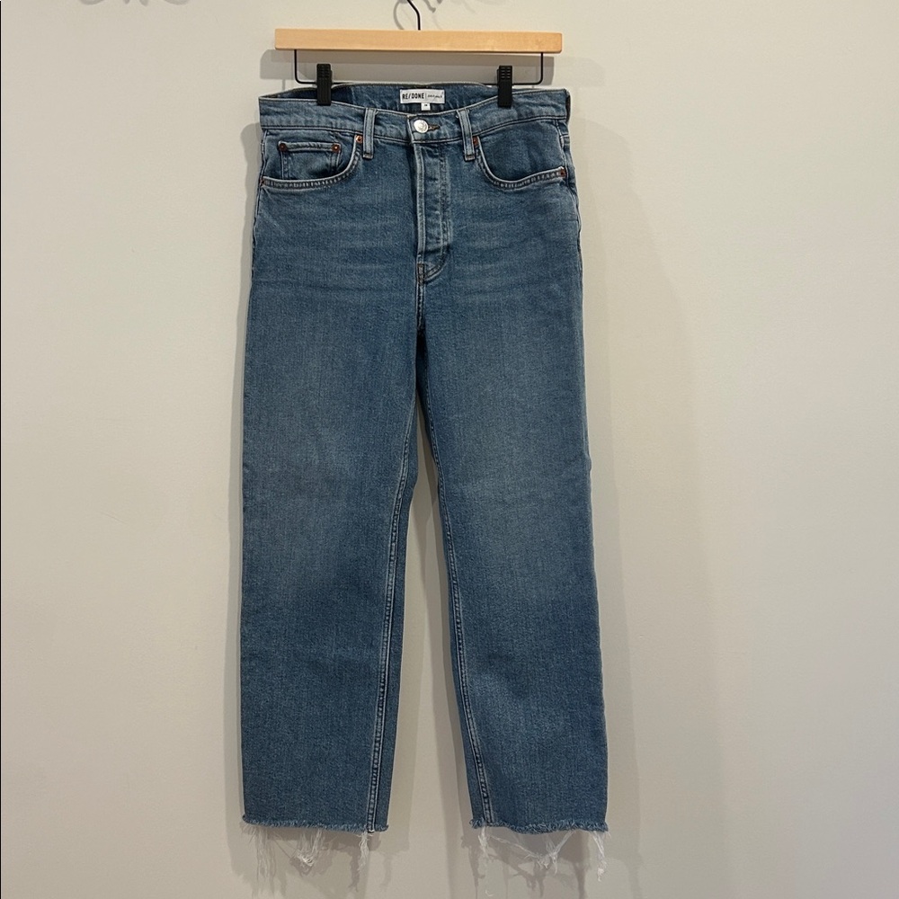 Redone High Rise Stove Pipe Jeans Sz 28